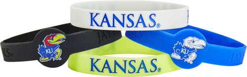 WHOLESALE KANSAS SILICONE BRACELETS (4 PACK)