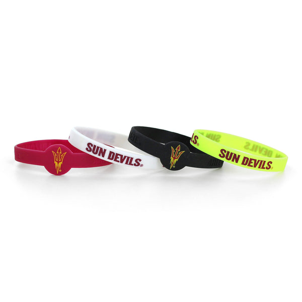 WHOLESALE ARIZONA STATE SILICONE BRACELETS (4 PACK)