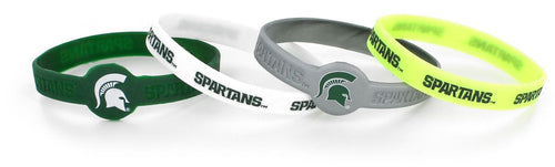 WHOLESALE MICHIGAN STATE (4 PACK) SILICONE BRACELET