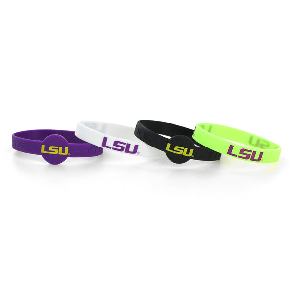 WHOLESALE LSU SILICONE BRACELETS (4 PACK)