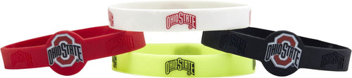 WHOLESALE OHIO STATE (4 PACK) SILICONE BRACELET