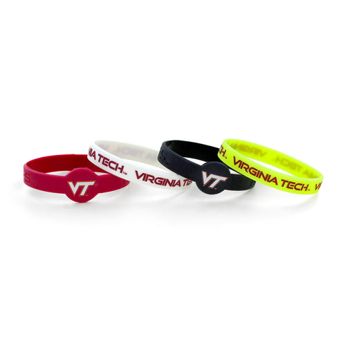 WHOLESALE VIRGINIA TECH SILICONE BRACELETS (4 PACK)