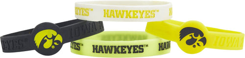 WHOLESALE IOWA SILICONE BRACELETS (4 PACK)