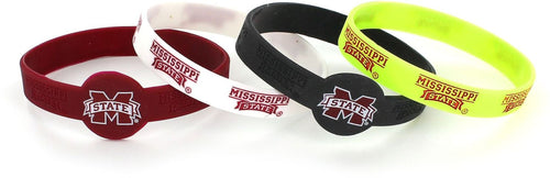 WHOLESALE MISSISSIPPI STATE SILICONE BRACELETS (4 PACK)