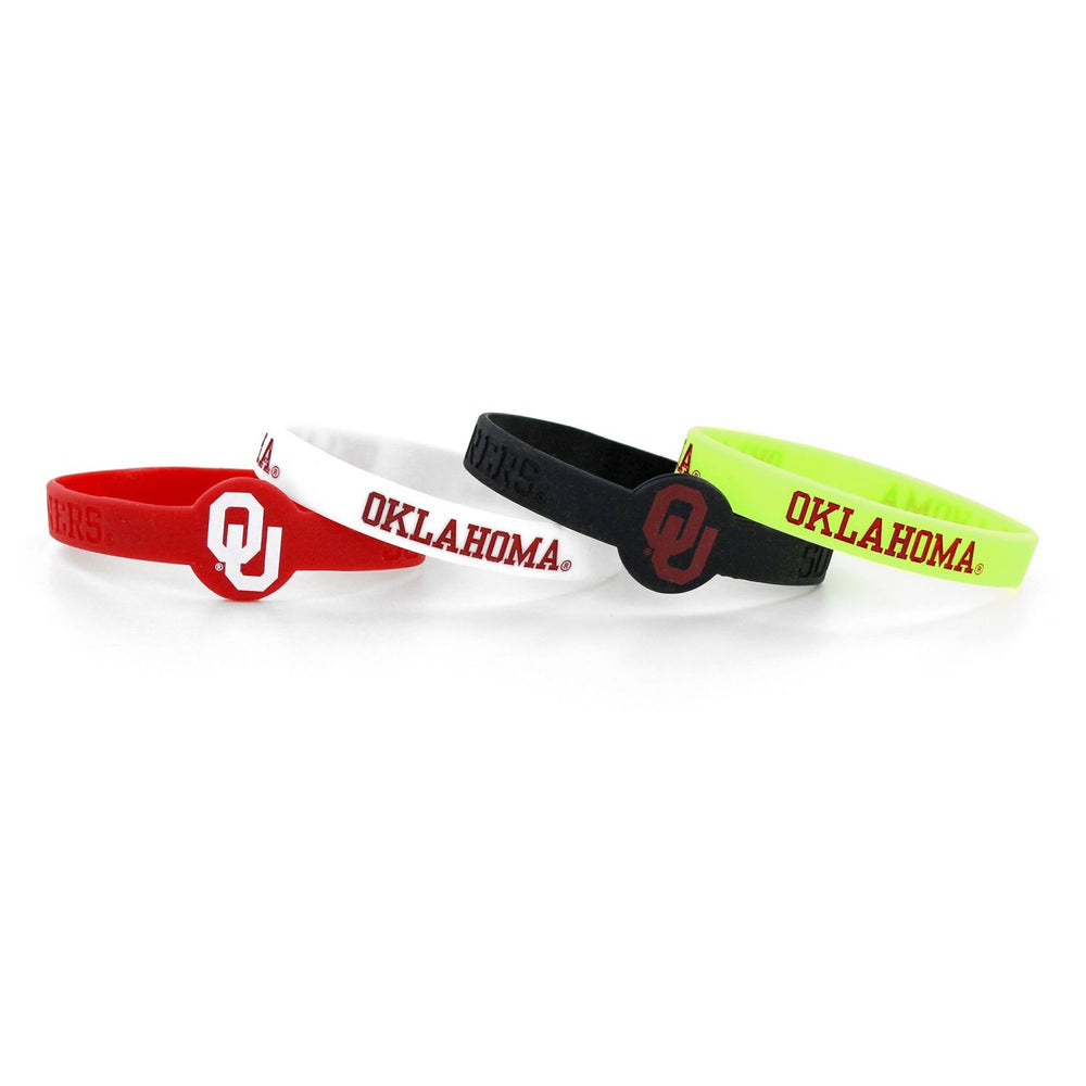 WHOLESALE OKLAHOMA SILICONE BRACELETS (4 PACK)