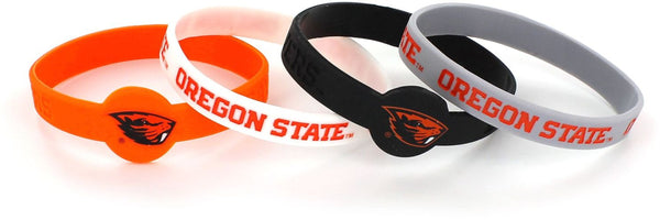 WHOLESALE OREGON STATE SILICONE BRACELETS (4 PACK)