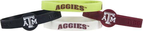 WHOLESALE TEXAS A&M SILICONE BRACELETS (4 PACK)