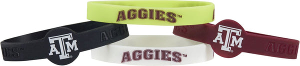 WHOLESALE TEXAS A&M SILICONE BRACELETS (4 PACK)