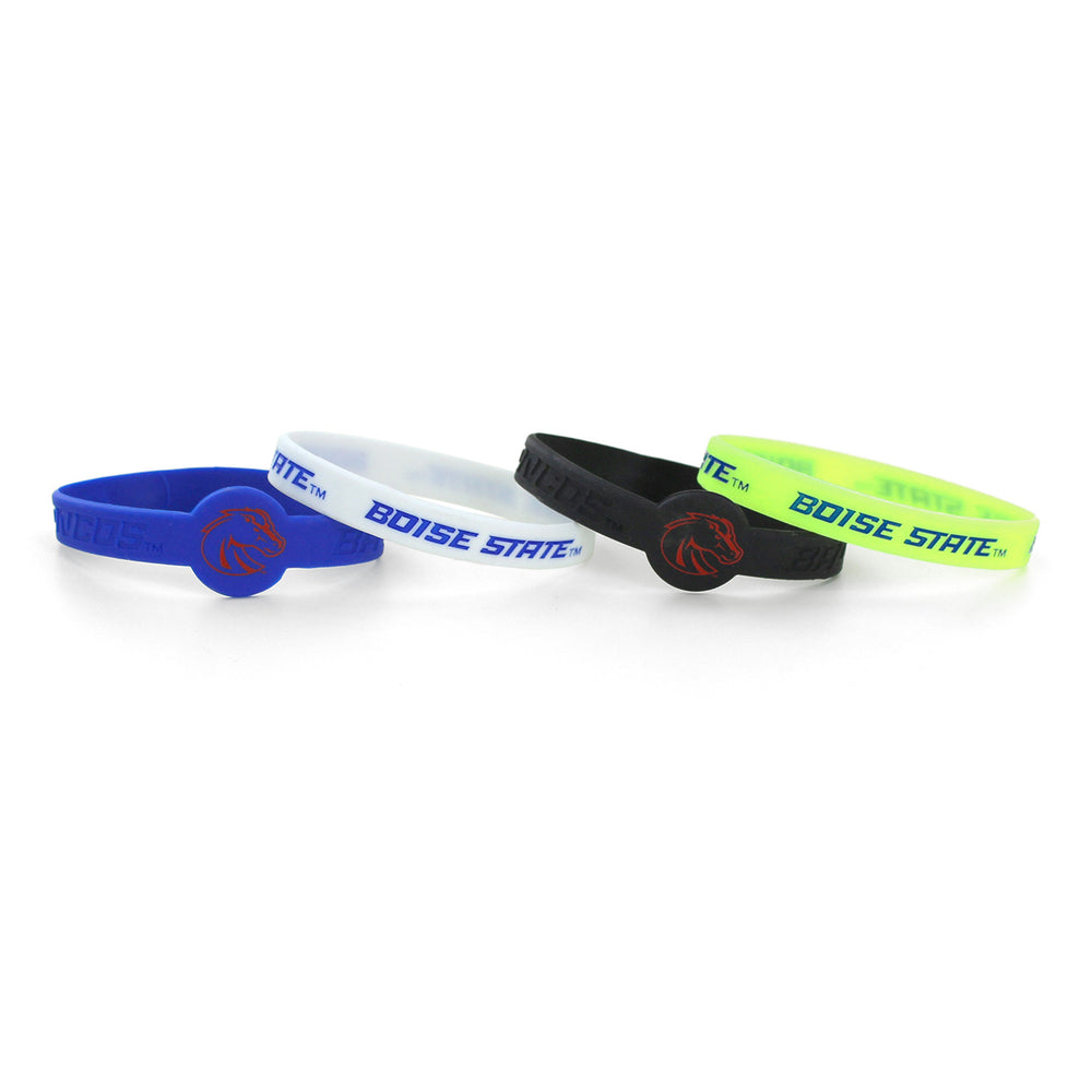 WHOLESALE BOISE STATE SILICONE BRACELETS (4 PACK)