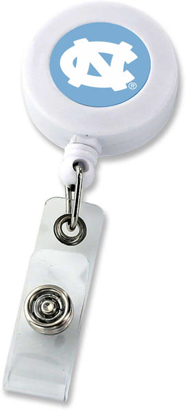 WHOLESALE NORTH CAROLINA (WHITE) RETRACTABLE BADGE HOLDER (NE)