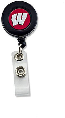 WISCONSIN (BLACK) RETRACTABLE BADGE HOLDER (NE)