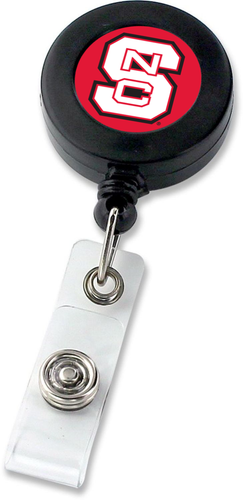 WHOLESALE NORTH CAROLINA STATE (BLACK) RETRACTABLE BADGE HOLDER (NE)