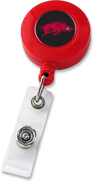 WHOLESALE ARKANSAS (RED) RETRACTABLE BADGE HOLDER (NE)