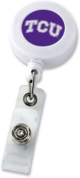 WHOLESALE TCU BADGE REEL (WHITE) (NE)