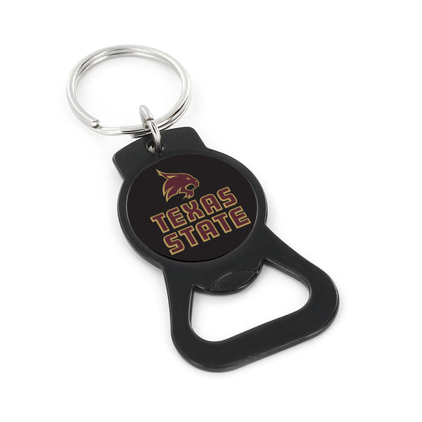 TEXAS STATE (BLACK) BOTTLE OPENER KEYCHAIN