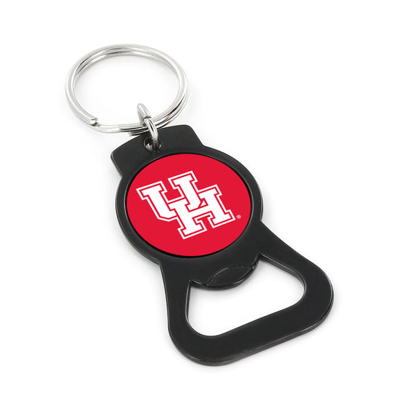 WHOLESALE HOUSTON BLACK BOTTLE OPENER KEYCHAIN