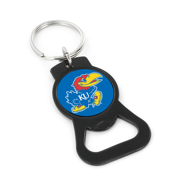 WHOLESALE KANSAS (BLACK) BOTTLE OPENER KEYCHAIN