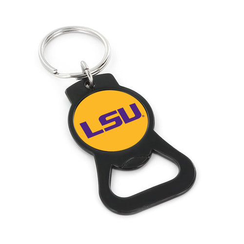 WHOLESALE LSU (BLACK) BOTTLE OPENER KEYCHAIN