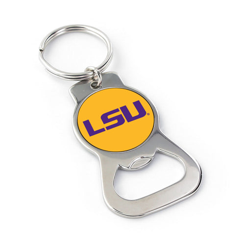WHOLESALE LSU BOTTLE OPENER KEYCHAIN