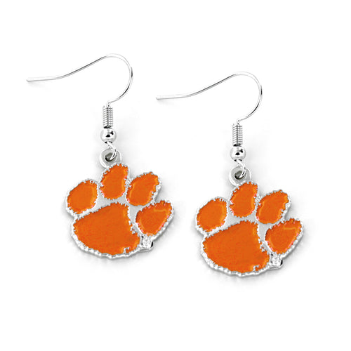 WHOLESALE CLEMSON COLLEGE LOGO DANGLER EARRINGS