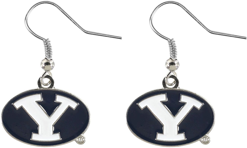 WHOLESALE BYU COLLEGE LOGO DANGLER EARRINGS