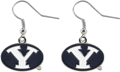 WHOLESALE BYU COLLEGE LOGO DANGLER EARRINGS