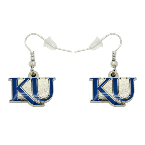 WHOLESALE KANSAS UNIVERSITY "KU" DANGLER EARRINGS