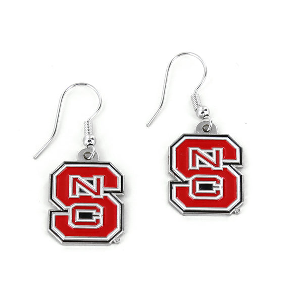 WHOLESALE NORTH CAROLINA STATE COLLEGE DANGLER EARRINGS