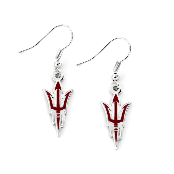 WHOLESALE ARIZONA STATE LOGO DANGLER EARRINGS