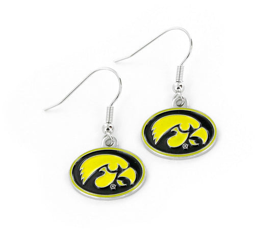 WHOLESALE IOWA COLLEGE YELLOW DANGLER EARRINGS