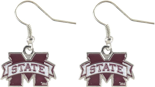 WHOLESALE MISSISSIPPI STATE COLLEGE DANGLER EARRINGS