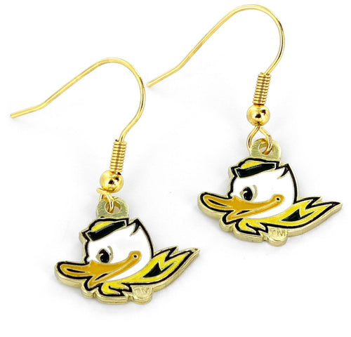 WHOLESALE OREGON 'FIGHTING DUCK' DANGLER EARRINGS