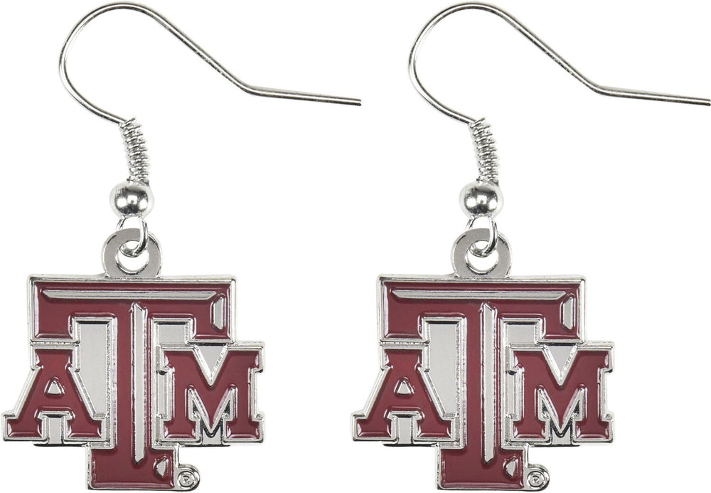 WHOLESALE TEXAS A&M COLLEGE DANGLER EARRINGS