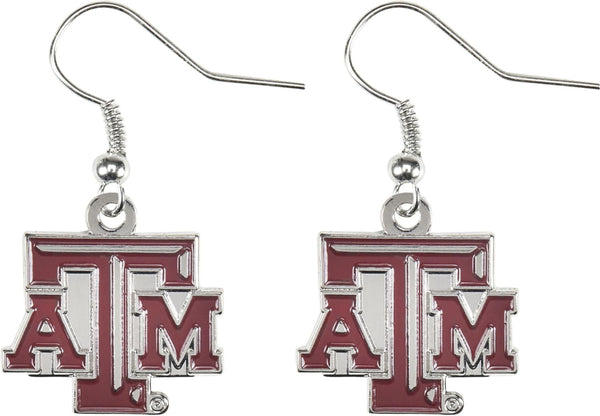 WHOLESALE TEXAS A&M COLLEGE DANGLER EARRINGS