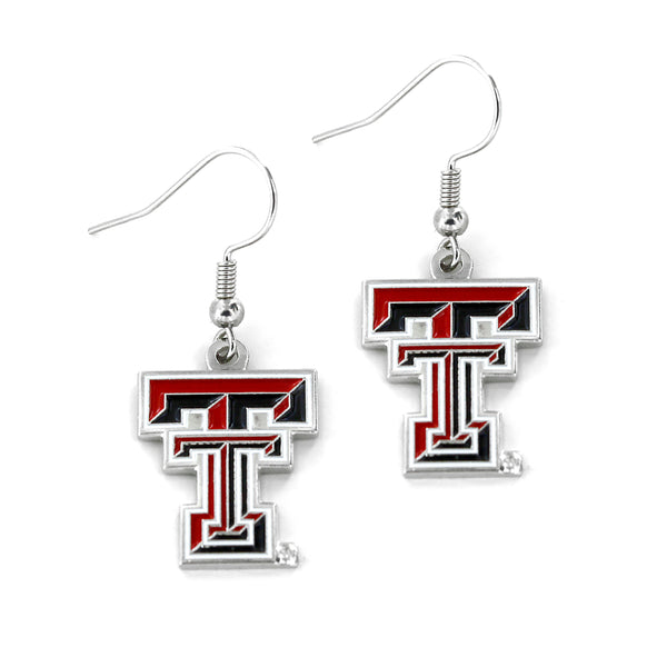 WHOLESALE TEXAS TECH DANGLER EARRINGS
