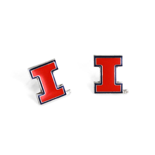WHOLESALE ILLINOIS TEAM POST EARRINGS