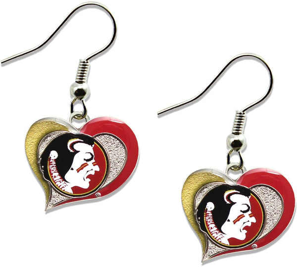 WHOLESALE FLORIDA STATE SWIRL HEART EARRINGS
