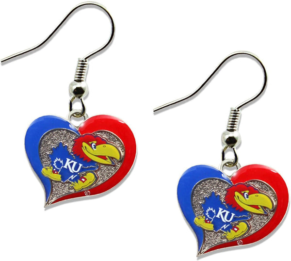WHOLESALE KANSAS SWIRL HEART EARRINGS