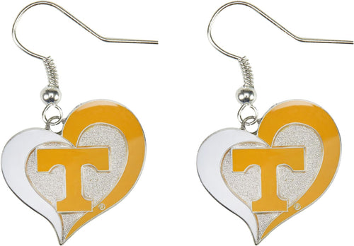 WHOLESALE TENNESSEE SWIRL HEART EARRINGS