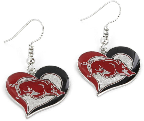 WHOLESALE ARKANSAS SWIRL HEART EARRINGS