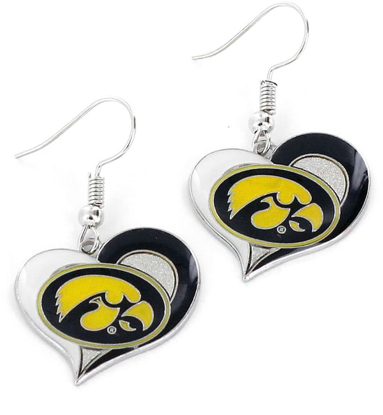 WHOLESALE IOWA SWIRL HEART EARRINGS