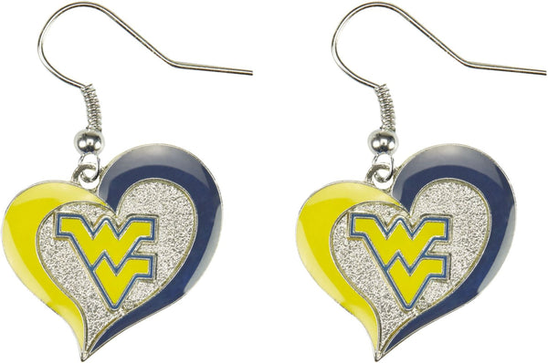 WHOLESALE WEST VIRGINIA SWIRL HEART EARRINGS