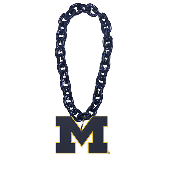 WHOLESALE MICHIGAN NAVY 'M' (NAVY) FAN CHAIN (CO)