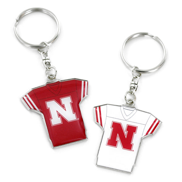 WHOLESALE NEBRASKA REVERSIBLE HOME/AWAY JERSEY KEYCHAIN