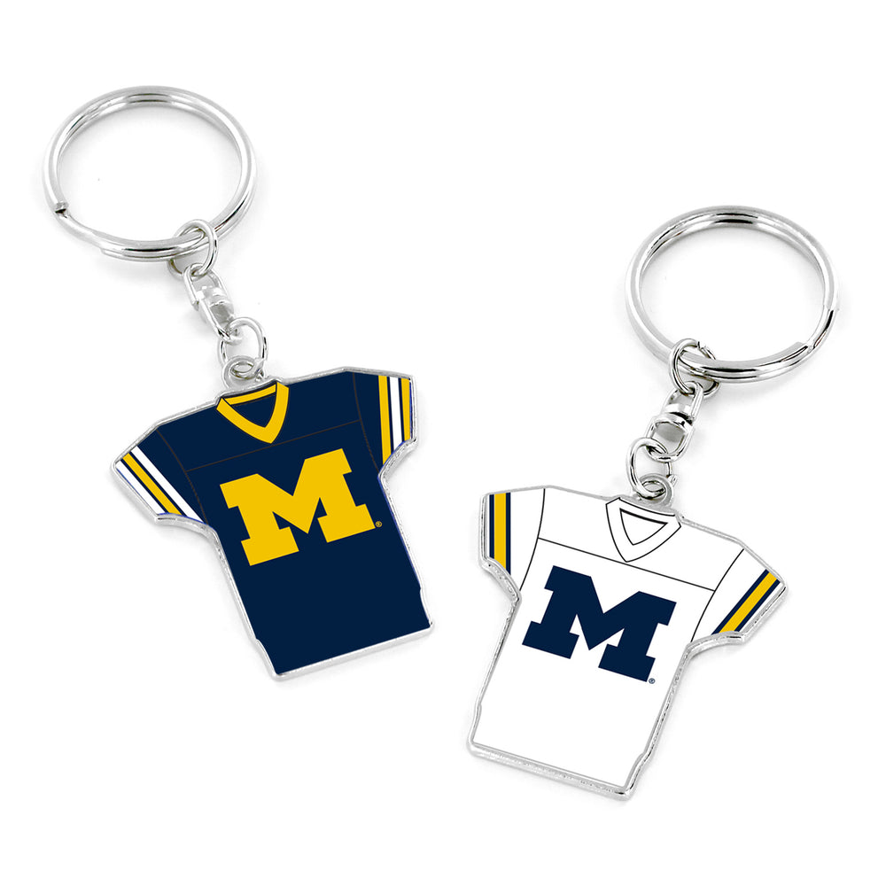 MICHIGAN REVERSIBLE HOME/AWAY JERSEY KEYCHAIN
