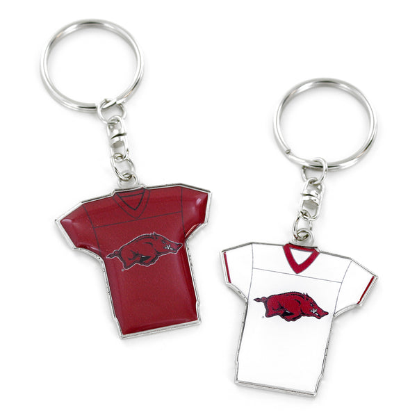 WHOLESALE ARKANSAS REVERSIBLE HOME/AWAY JERSEY KEYCHAIN
