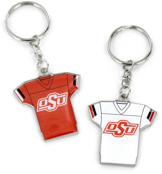 WHOLESALE OKLAHOMA STATE REVERSIBLE HOME/AWAY JERSEY KEYCHAIN