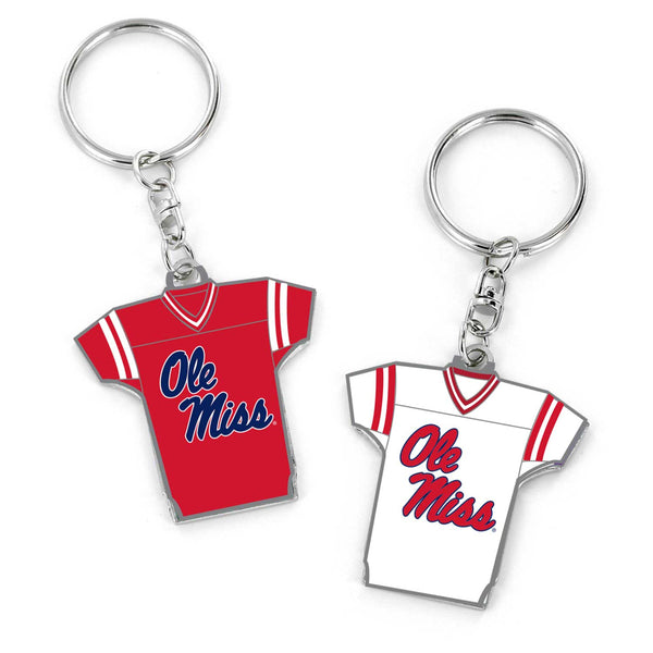 WHOLESALE OLE MISS REVERSIBLE HOME/AWAY JERSEY KEYCHAIN