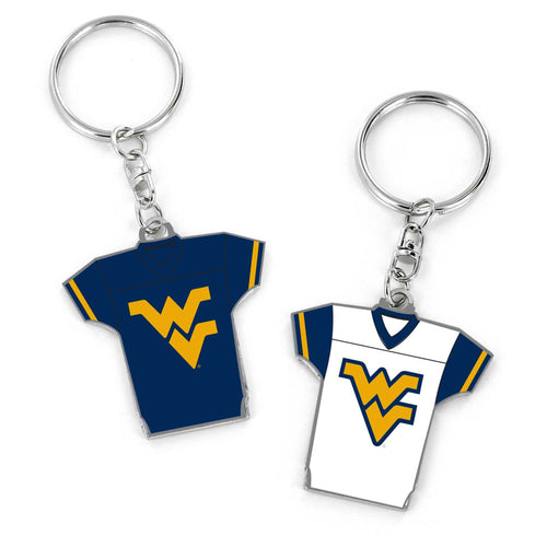 WHOLESALE WEST VIRGINIA REVERSIBLE HOME/AWAY JERSEY KEYCHAIN