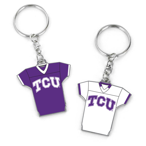WHOLESALE TCU REVERSIBLE HOME/AWAY JERSEY KEYCHAIN